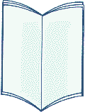 Il libro � aperto verso di te, o tu ne vedi la copertina?