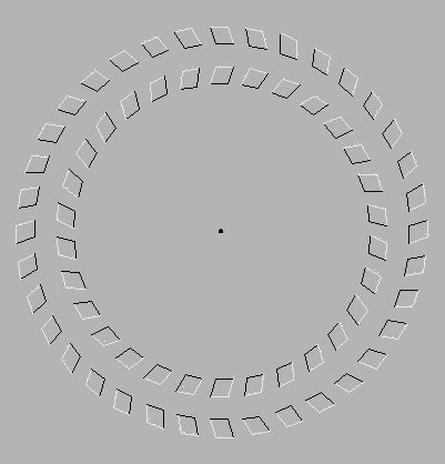 Fissa il puntino e avvic�nati o allont�nati dal monitor.. ;-)