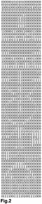 Il messaggio in codice binario.