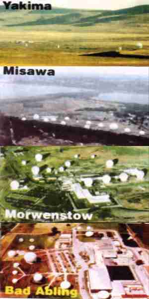 Echelon a Yakima, Misawa, Morwenstow e Bad Abling.