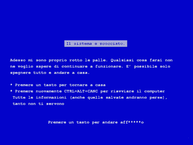 La temutissima "schermata blu"