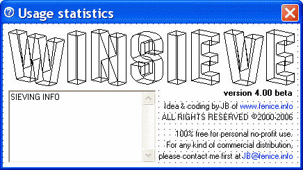 "About" and usage-statistics
