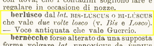 pagina del dizionario etimologico De Mauro-Mancini