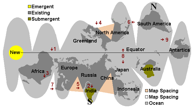How the world geography changes after the pole shift..